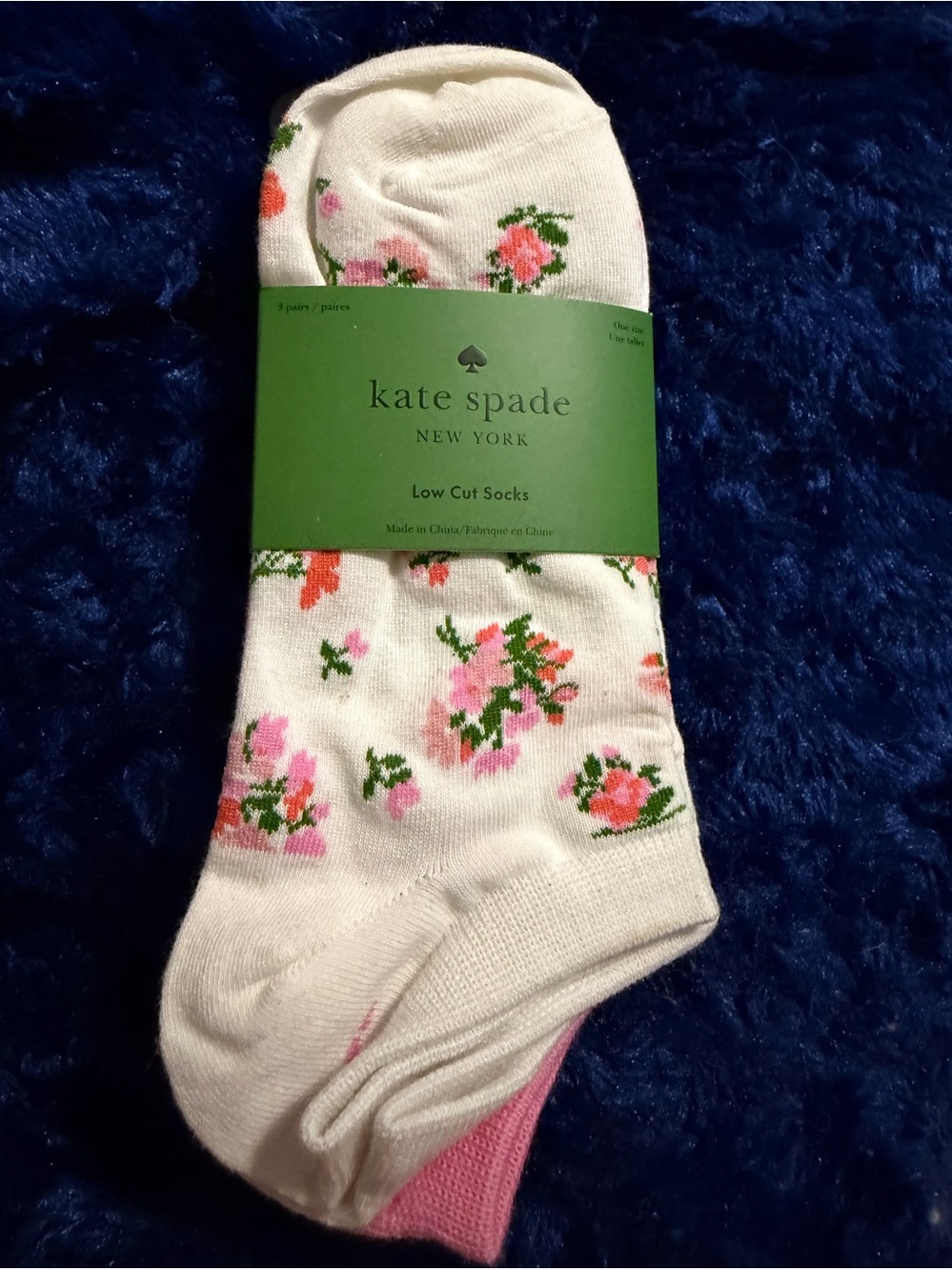 kate spade White Floral Ankle Socks 3 pack NWT